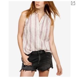 NWOT Lucky Brand button up striped shirt
